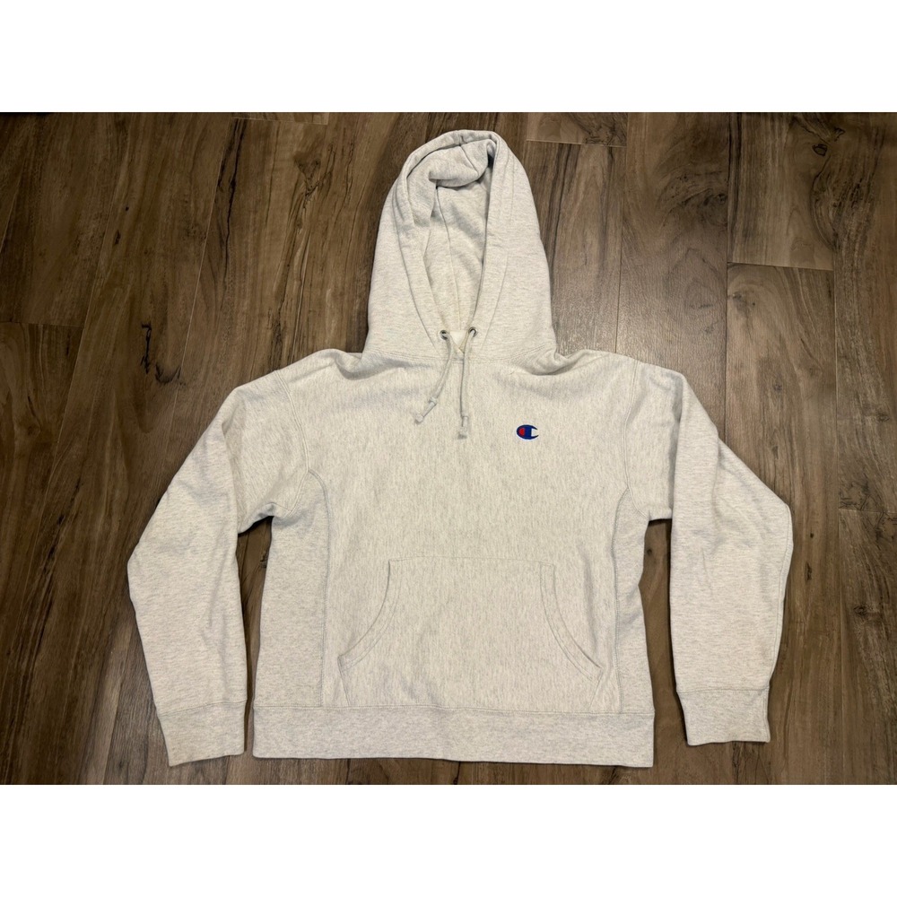 Vintage Champion Reverse Weave Hoodie Medium Gray Pullover WorkOut Sports